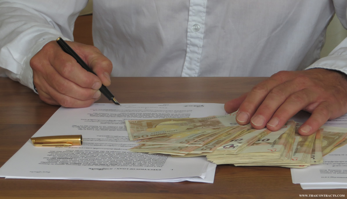 Thai English Loan agreement contract text detail