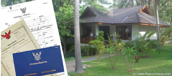 Thai home and official documents related to real estate